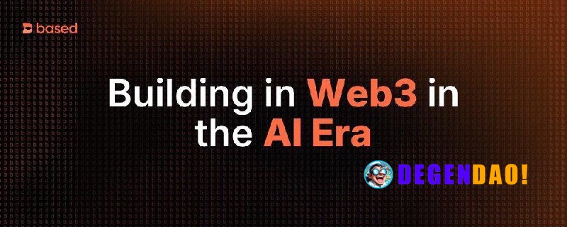 Building in Web3 in the AI Era “We are entering a world where software becomes easier to build, intelligence becomes che...