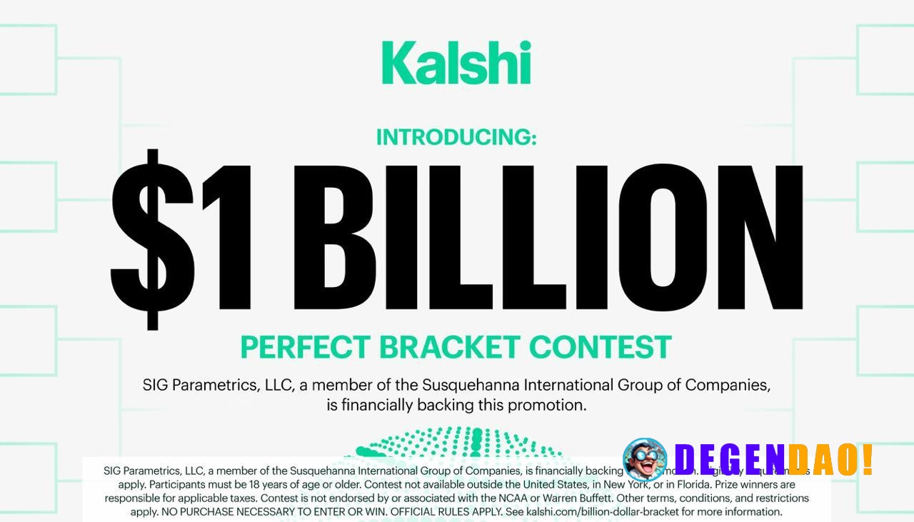 Kalshi Introduces $1B Perfect Bracket Contest > Build the perfect bracket, win $1 Billion. > $1M to the top scoring brac...