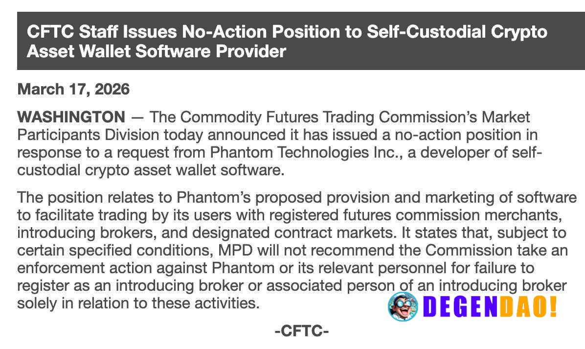 Phantom Secures CFTC No-Action Relief for Access to Regulated Derivatives and Event Contracts > Phantom can now connect ...