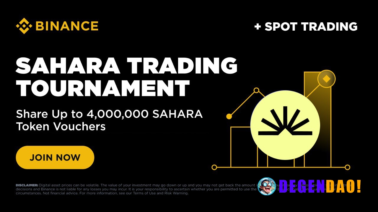 SAHARA Trading Tournament: Trade to Share Up to 4,000,000 SAHARA Token Vouchers Binance is thrilled to launch a Sahara A...