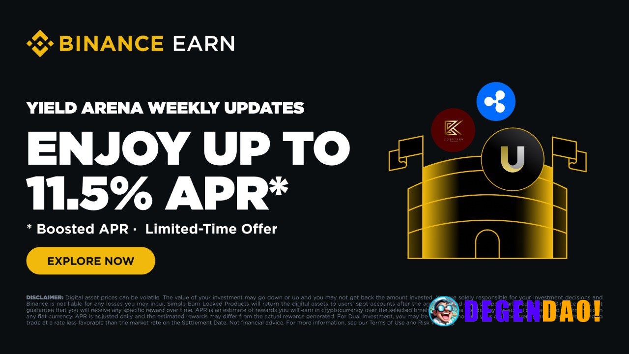 Binance Earn Yield Arena: Earn Up to 11.5% APR With This Week’s New Limited-Time Offers! (2026-03-18) Binance Earn prese...