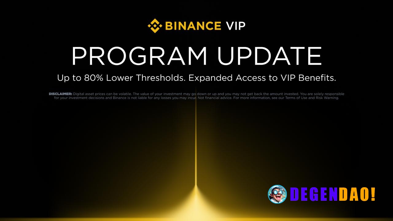Binance Updates VIP Program Eligibility Thresholds Binance VIP program is evolving to better recognize the broad base of...