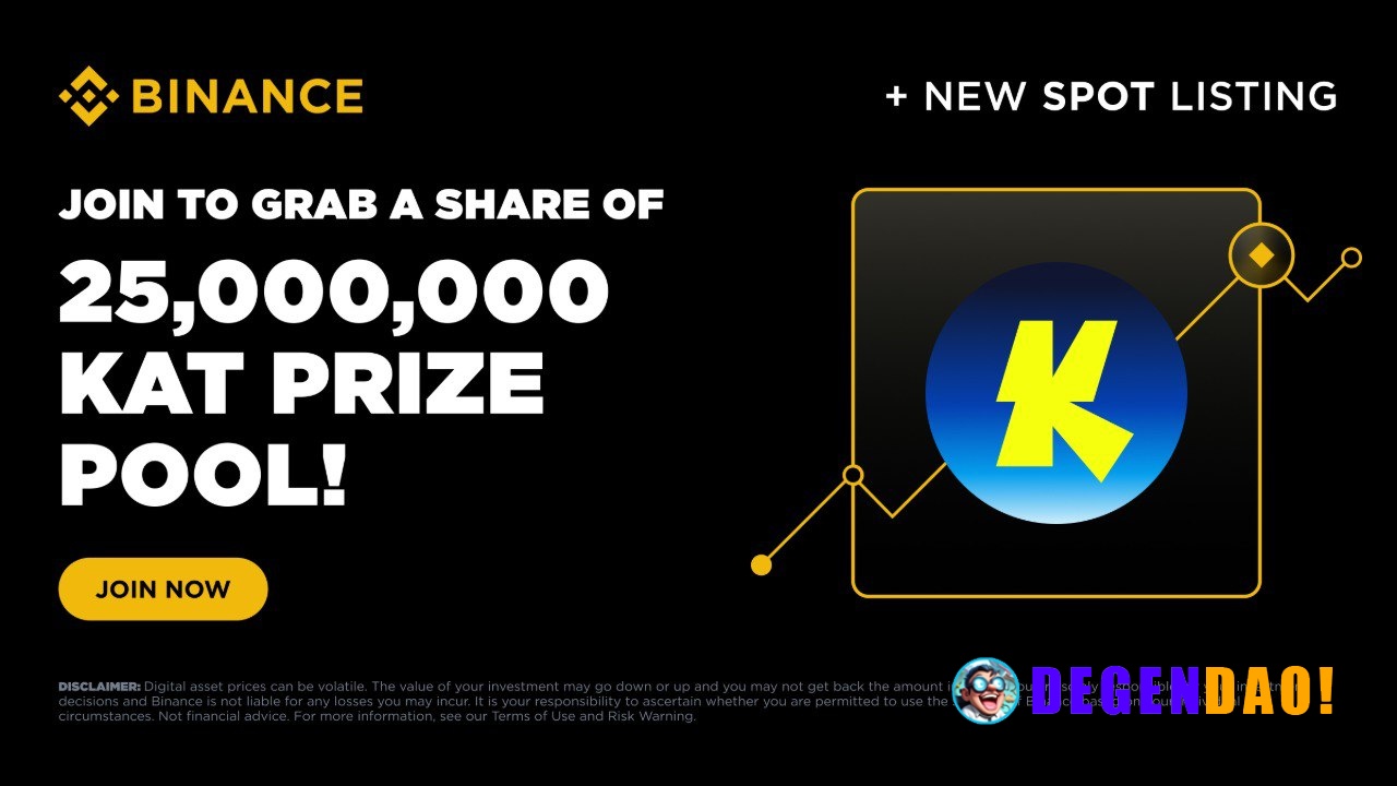 Introducing Katana (KAT): Grab a Share of the 25,000,000 KAT Token Voucher Prize Pool! Binance Spot is excited to announ...