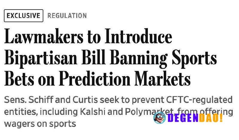 Lawmakers to Introduce Bipartisan Bill Banning Sports Bets on Prediction Markets > A bipartisan pair of U.S. senators ar...
