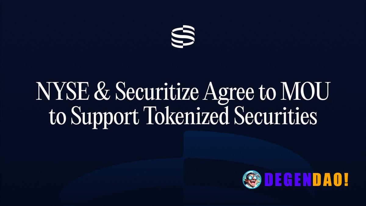 Securitize and NYSE Sign MoU to Support the Development of Tokenized Securities Markets. > Securitize has been named as ...