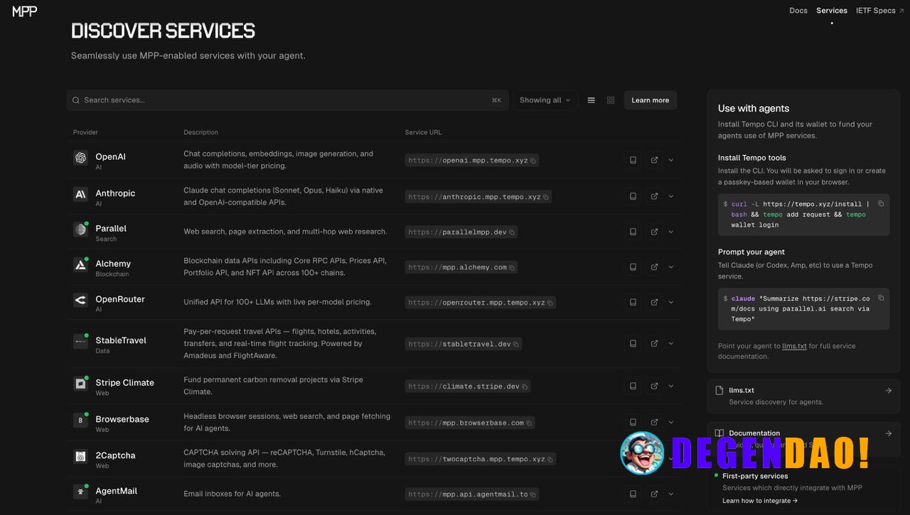 MPP-Enabled Services that Accept Machine-to-Machine Payments Browse live MPP-enabled services that accept machine-to-mac...