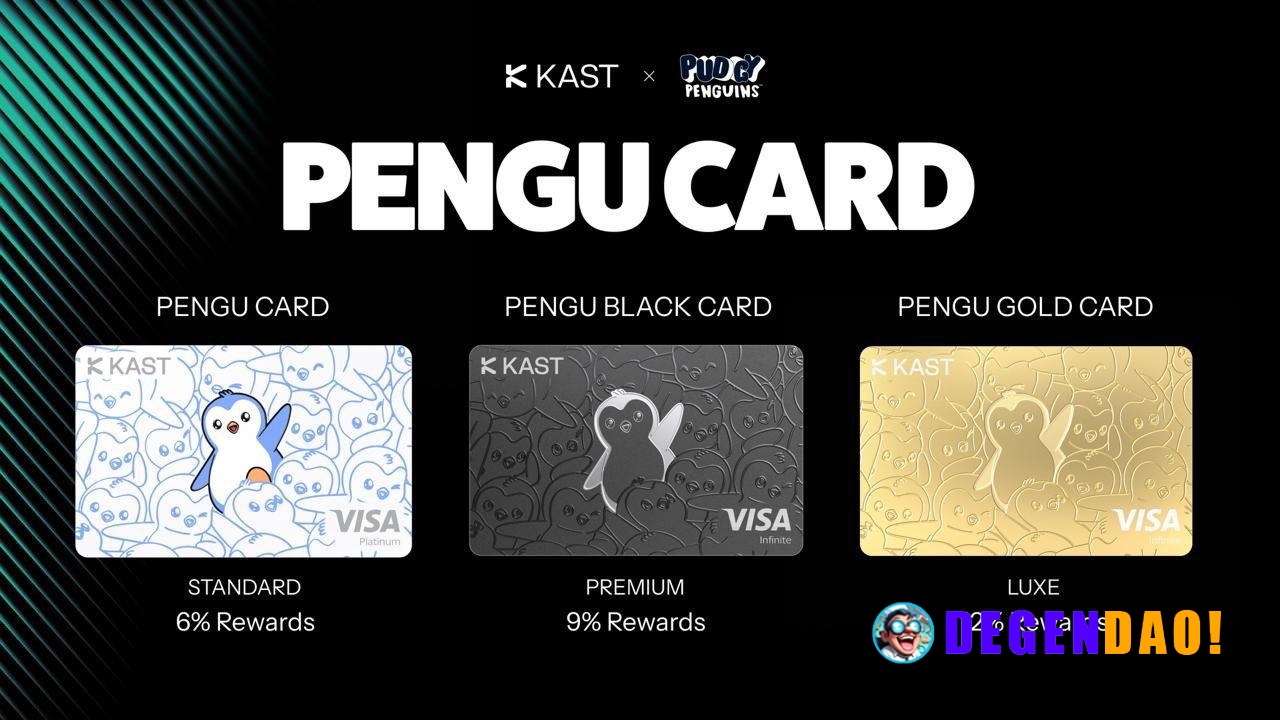Pudgy Penguins Launches Pengu Card on Visa in Partnership with KAST > Now available globally, across 170+ countries and ...