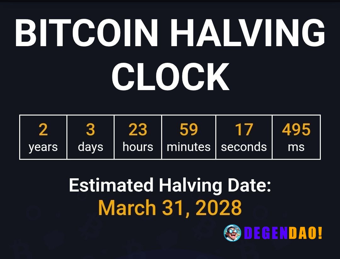 🚨 UPDATE: The next halving is just over 2 years away. Still plenty of time for some huge changes. _ 〽️ Crypto Pulse 👉 @d...