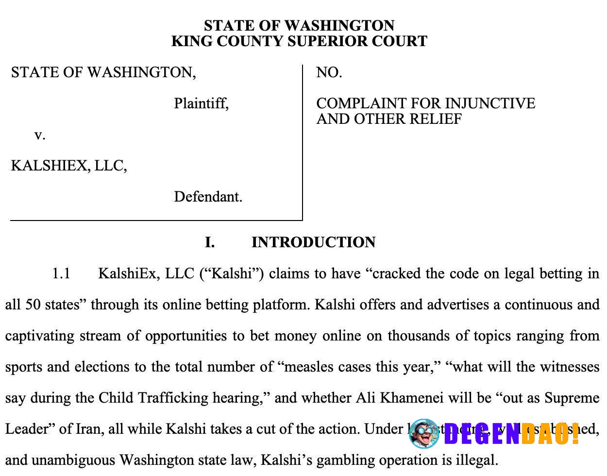 Washington State Sues Kalshi, Alleging the Company Violated State Gambling Laws > Washington state sued prediction marke...