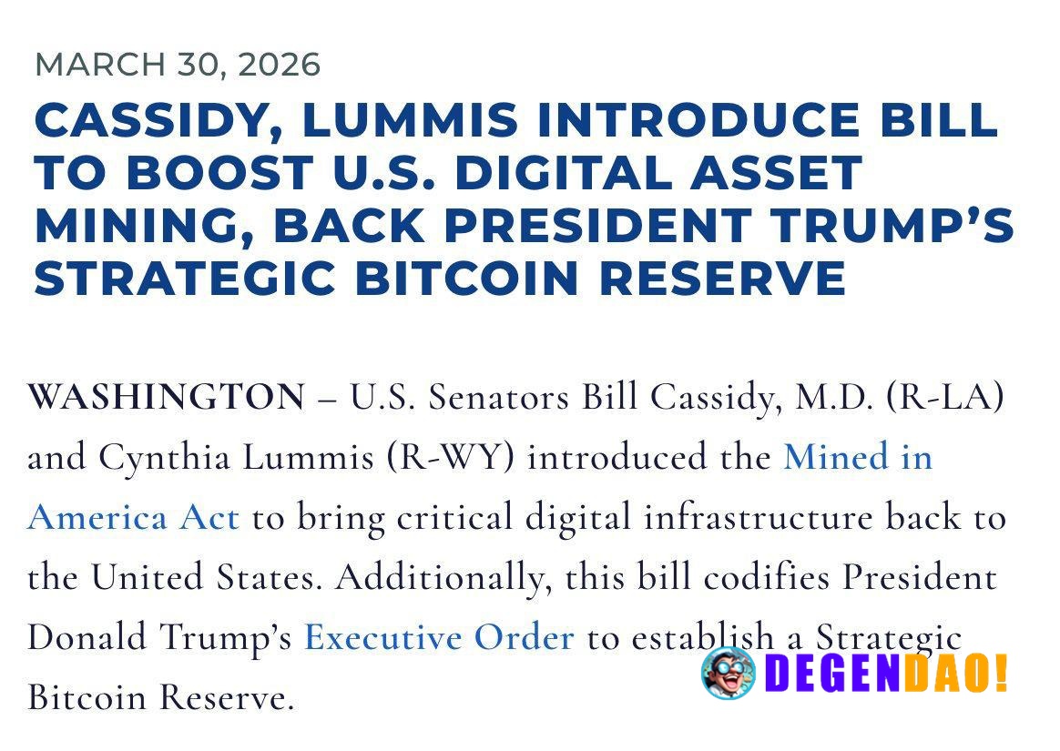 U.S. Senators Cassidy, Lummis Introduce Bill to Boost U.S. Digital Asset Mining > U.S. Senators Bill Cassidy and Cynthia...