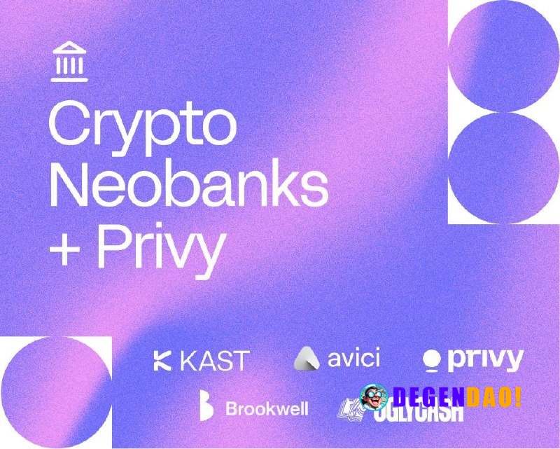 Building Crypto Neobanks with Privy > A look at how KAST, UGLYCASH, Avici, and Brookwell are rethinking banking on walle...