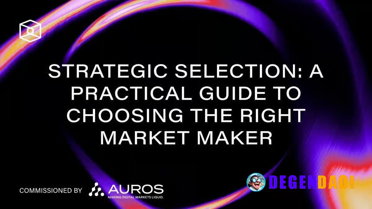 Strategic Selection: A Practical Guide to Choosing the Right Market Maker A practical framework for choosing a liquidity...