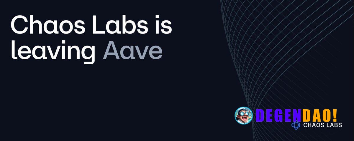 Chaos Labs Is Leaving Aave > “This decision was not made in haste. We worked in good faith with DAO contributors…We are ...