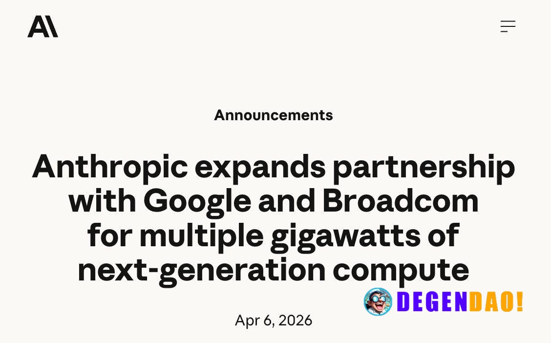 Anthropic Expands Partnership with Google and Broadcom for Multiple Gigawatts of Next-Generation Compute > Anthropic has...