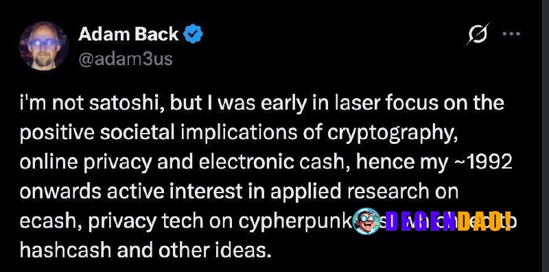 Adam Back Denies Being Satoshi Nakamoto Following The New York Times Investigation Linking Him to Bitcoin’s Origins > Ad...
