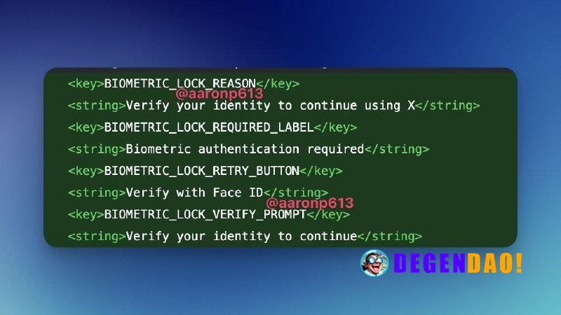 X Reportedly Working on Biometric Authentication to Use the Platform "Verify your identity to continue using X" "Biometr...