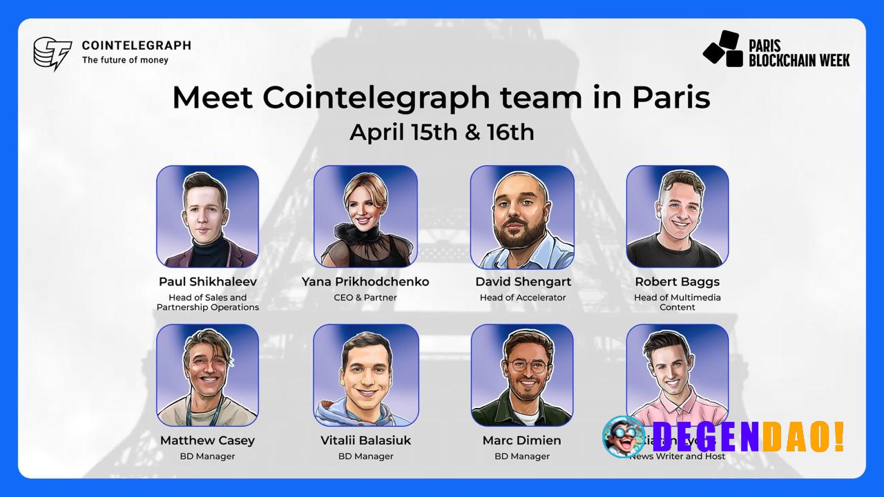 We're heading to Paris Blockchain Week next week 🇫🇷 Cointelegraph will be on the ground with live coverage, interviews, ...