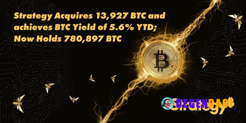 Microstrategy Acquires Additional 13,927 BTC at ~$71,902 Per BTC, Now Holds 780,897 BTC Source: https://x.com/saylor/sta...