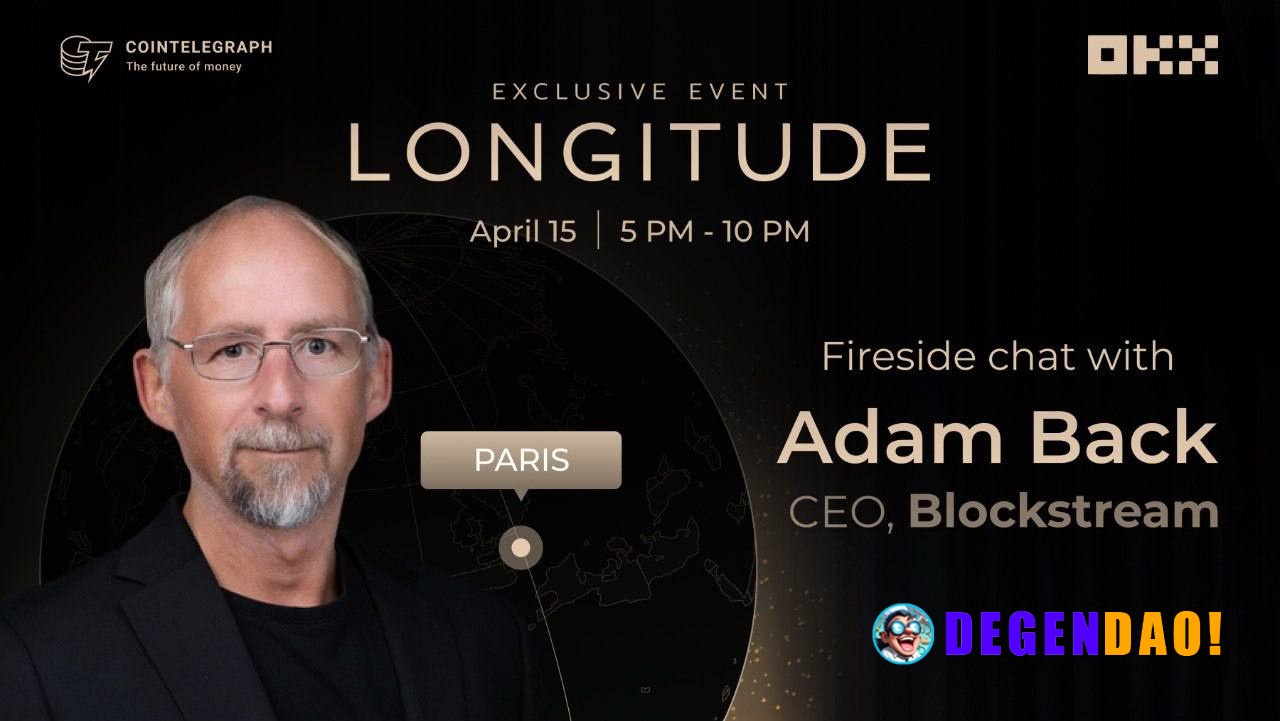 🇫🇷 EXCLUSIVE: Adam Back, CEO of @Blockstream, joins the 9th LONGITUDE for a fireside chat in Paris. A cypherpunk and cry...
