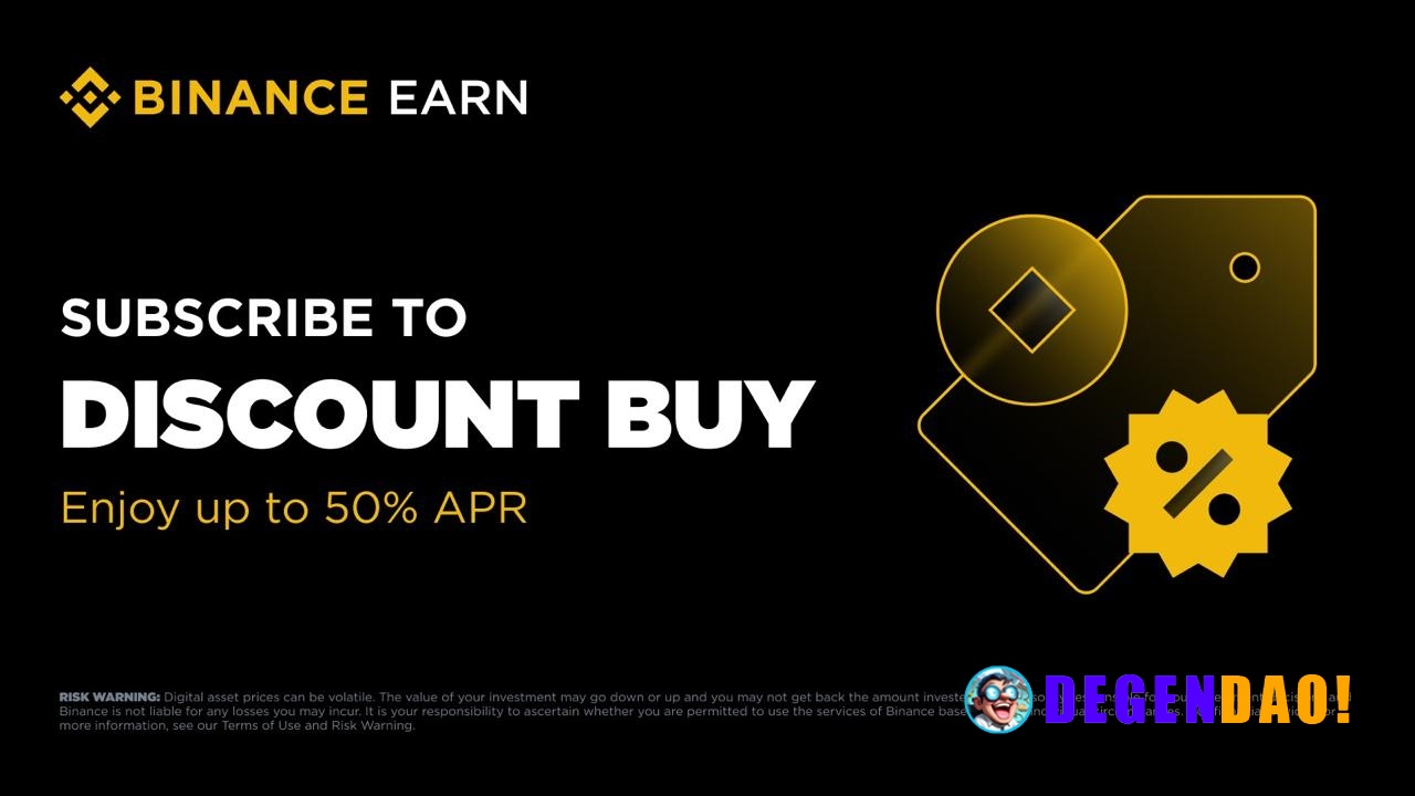 Binance Earn: Subscribe to Discount Buy and Earn Up to 50% APR To enhance the user experience, Binance Earn is offering ...