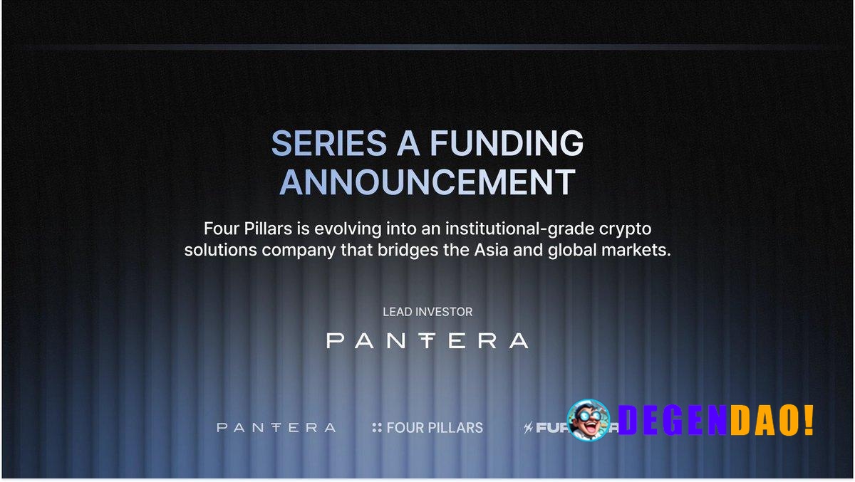 Four Pillars Raises Series A Funding from Pantera Capital and Further Scaling from a research firm into an institutional...