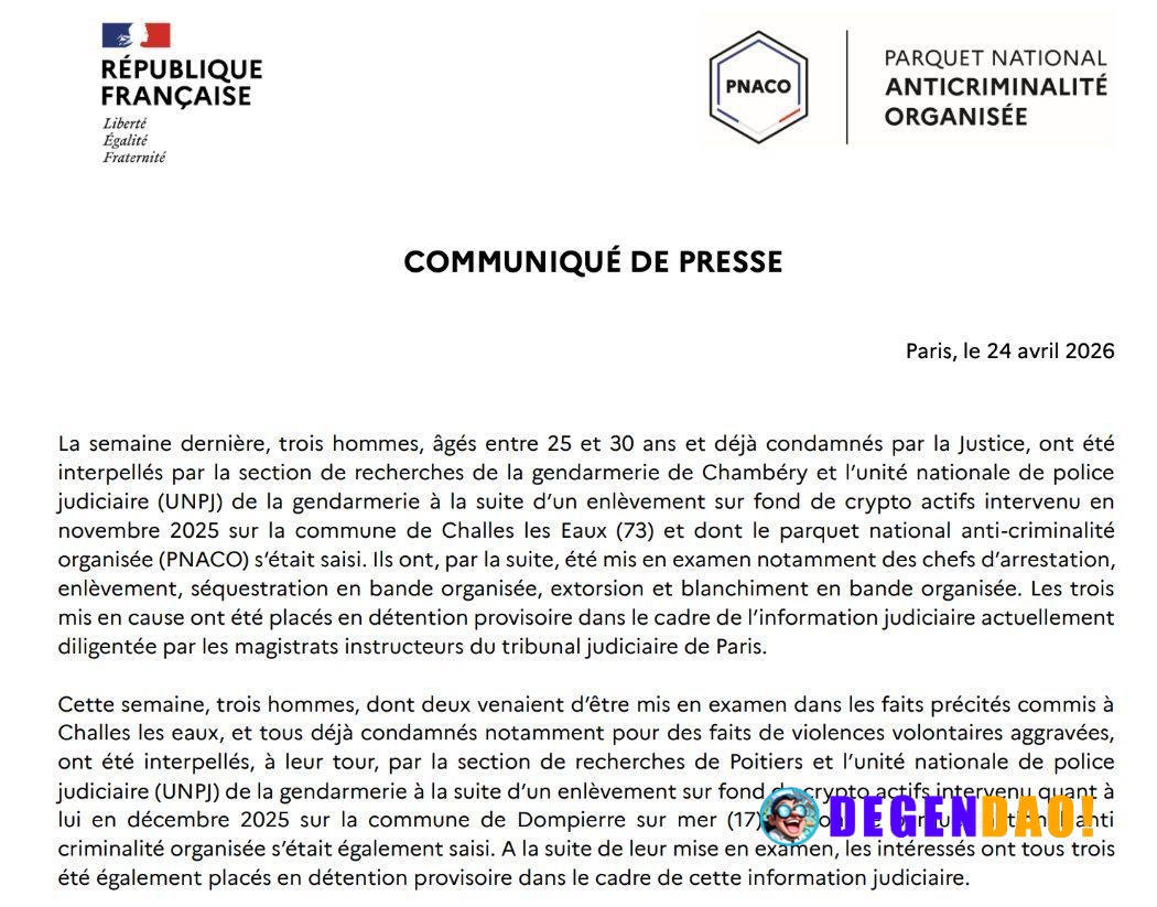 French Prosecutors Charge 88 Individuals Linked to Crypto Wrench Attacks > French authorities are investigating 88 indiv...