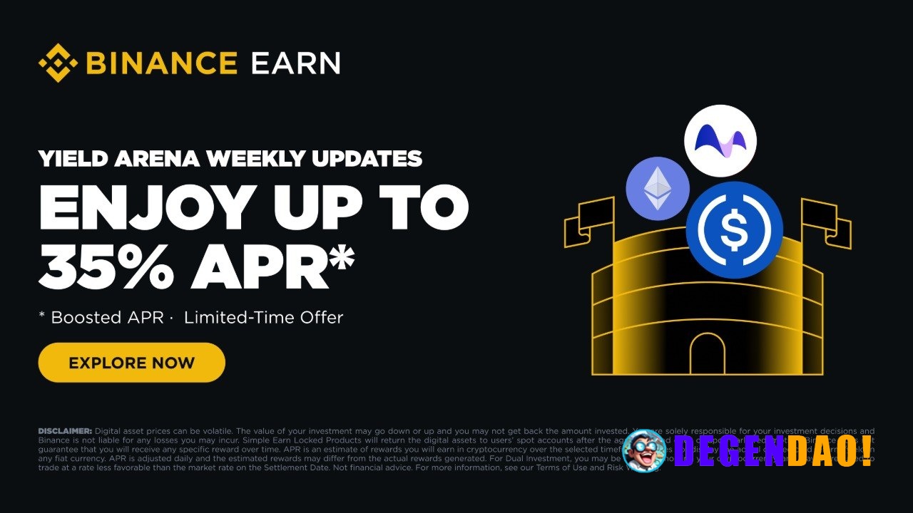 Binance Earn Yield Arena: Earn Up to 35% APR With This Week’s New Limited-Time Offers! (2026-04-29) Binance Earn present...