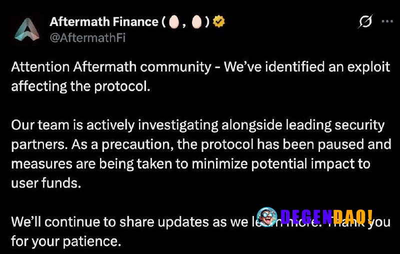 Aftermath Finance Exploited for $1.14M Through Perps Protocol Vulnerability > Aftermath Finance's perpetuals protocol wa...