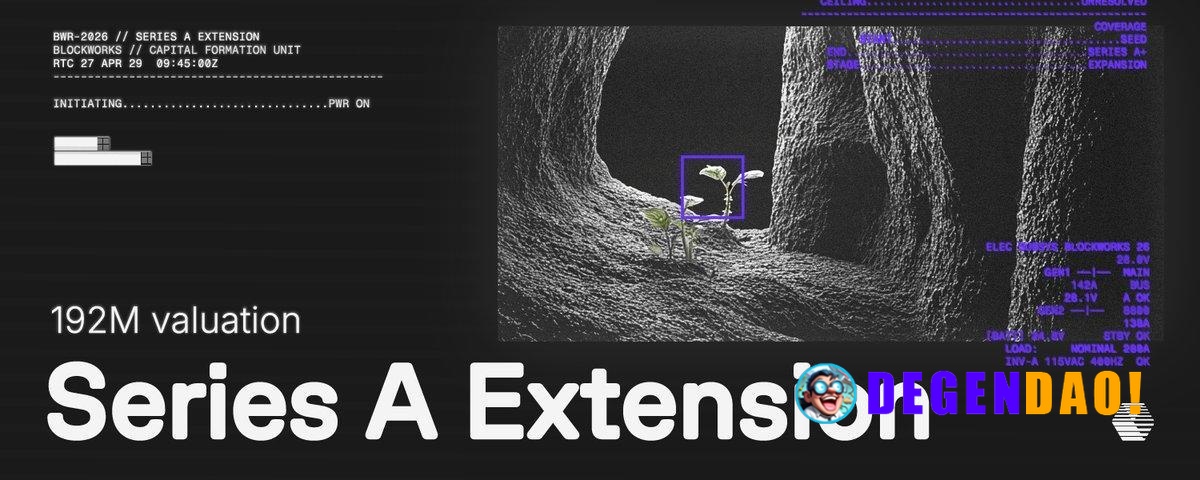 Blockworks Announces Series A Extension at $192M Valuation To help them build trust in onchain markets. Source: https://...