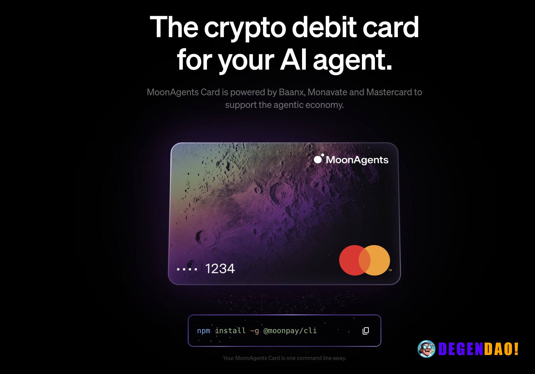 ⚡️ JUST IN: MoonPay launches MoonAgents Card, letting AI agents spend stablecoins directly from onchain wallets via Mast...