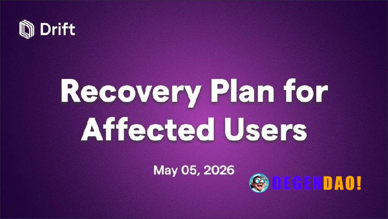 Drift Shares Recovery Plan for Affected Users > Every wallet impacted by the April 1 exploit will be issued a recovery t...
