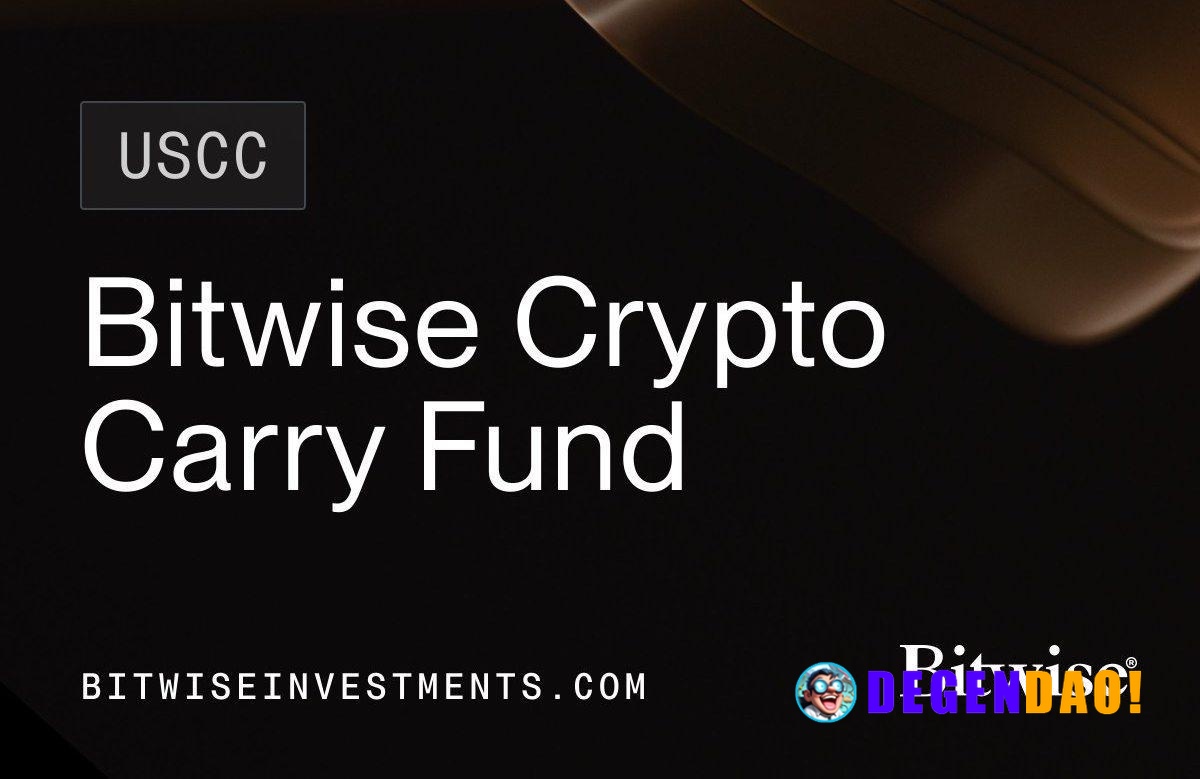 Bitwise Introduces Crypto Carry Fund (USCC) > A $259M tokenized fund built to provide yield through a market-neutral “cr...