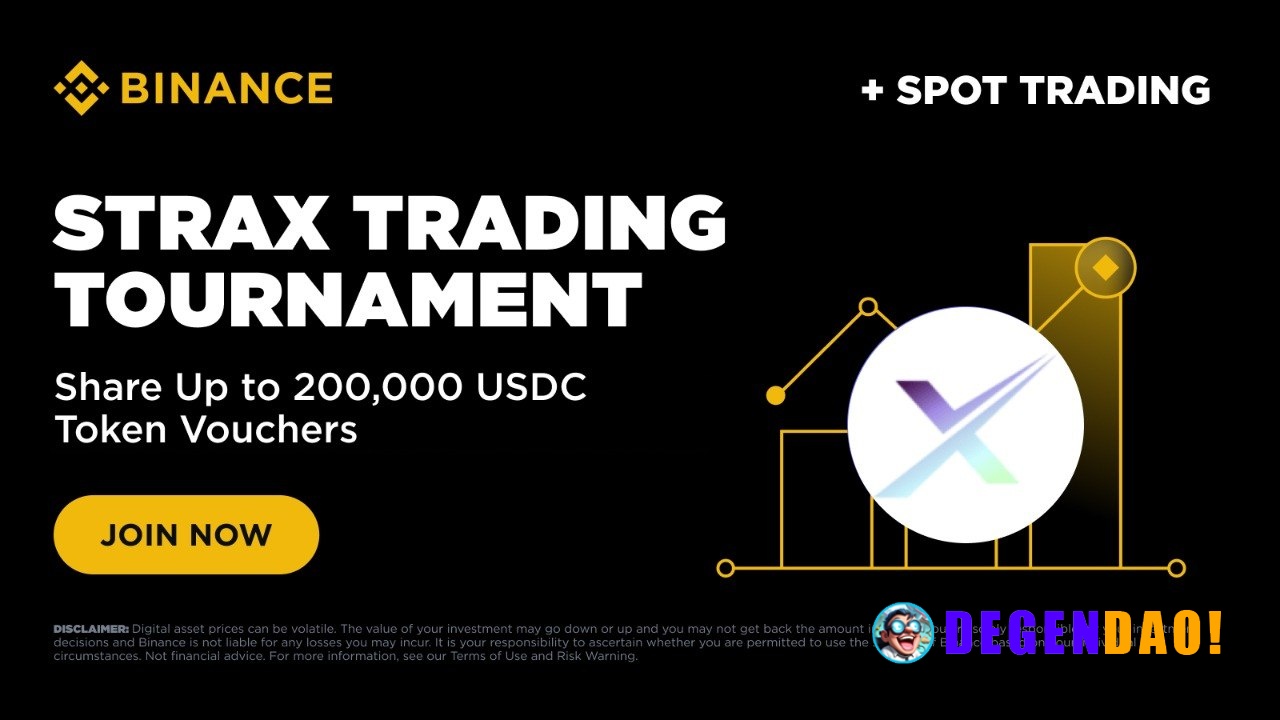 STRAX Trading Tournament: Trade to Share Up to 200,000 USDC Token Vouchers Binance is thrilled to launch a Xertra (STRAX...