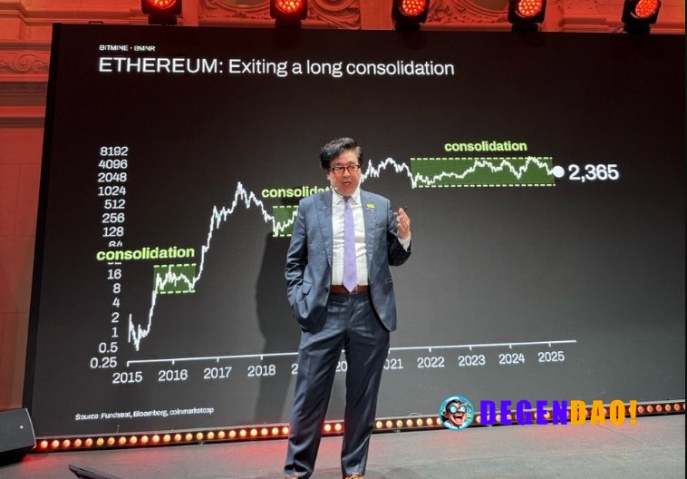 Tom Lee predicts ether will hit $250,000 as corporate validators take over network control The Bitmine chairman said DeF...