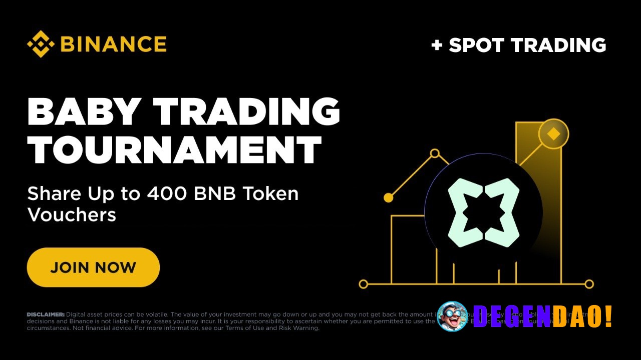 BABY Trading Tournament: Trade to Share Up to 400 BNB Token Vouchers Binance is thrilled to launch a Babylon (BABY) Trad...