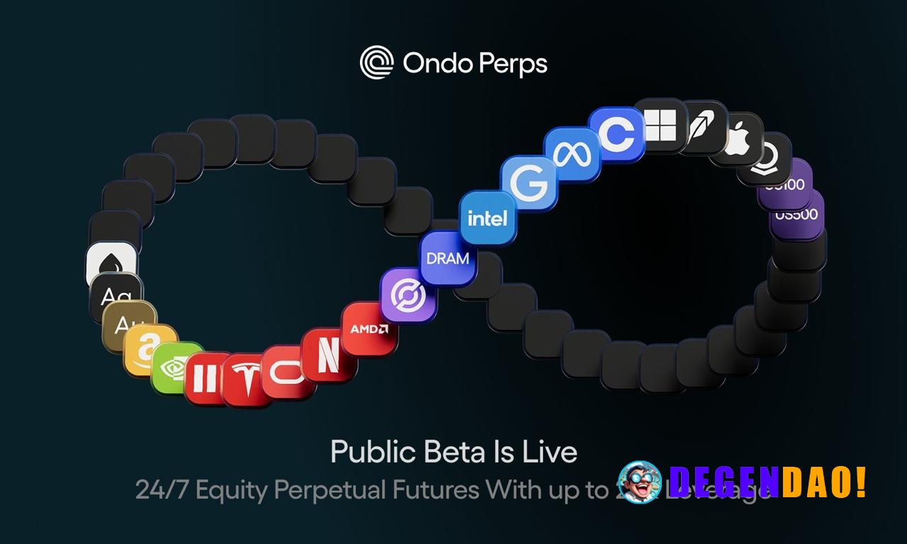 🔥 TODAY: Ondo Perps has launched its Public Beta, allowing select traders to trade equity perpetual futures with up to 2...
