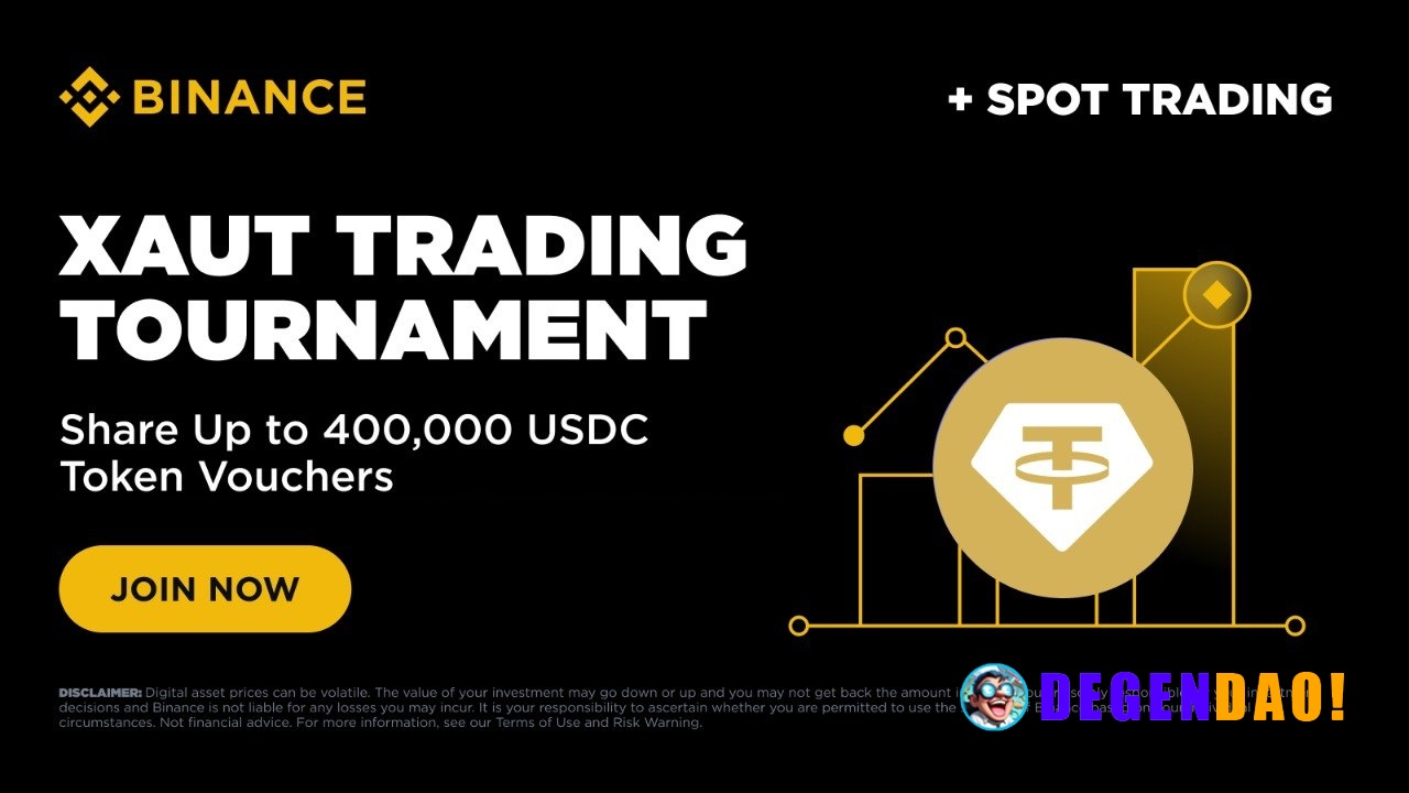 XAUT Trading Tournament: Trade to Share Up to 400,000 USDC Token Vouchers Binance is thrilled to launch a Tether Gold (X...