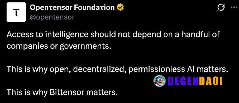 OpenTensor on Fable 5 and Mythos 5 Shutdown > “Access to intelligence should not depend on a handful of companies or gov...