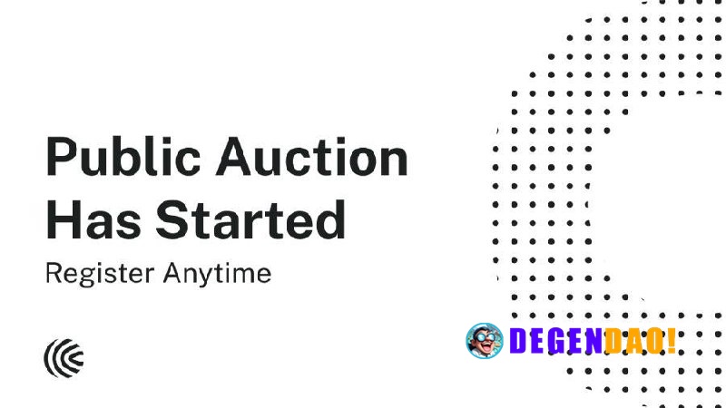Cap Token Auction Now Opened to the Public > Anyone who has registered for the auction can participate, auction ends on ...