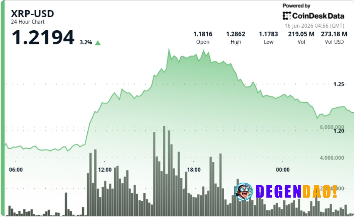 XRP gives back gains after 10% rally as traders take profit near $1.25 Asian demand and ETF inflows helped push XRP thro...