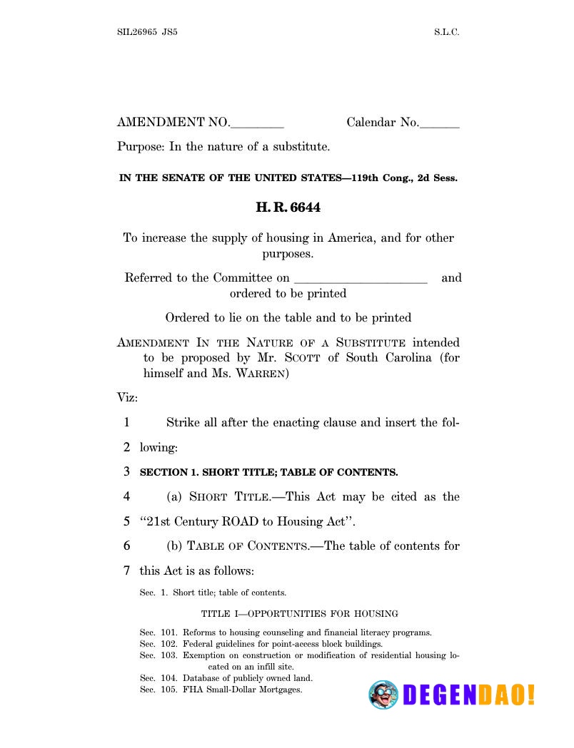 🇺🇸 TODAY: Congress reaches a deal on the largest housing bill in a generation, ending months of standoff between the Hou...