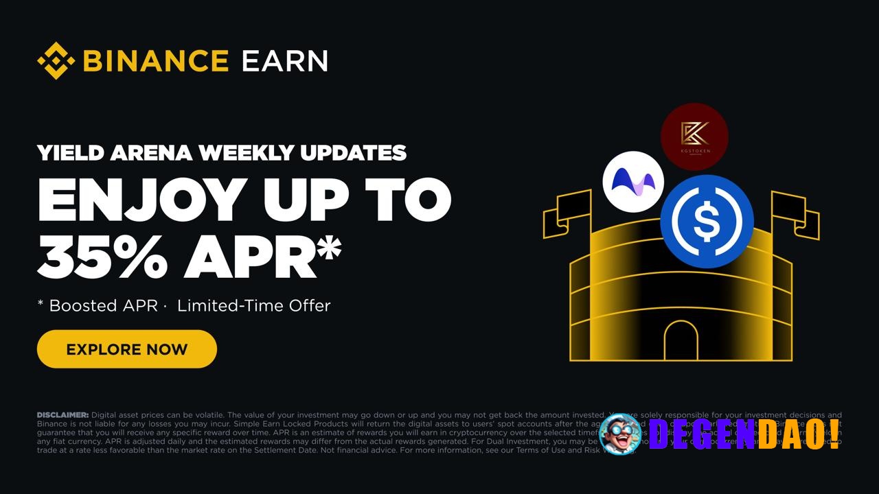 Binance Earn Yield Arena: Earn Up to 35% APR With This Week's New Limited-Time Offers! (2026-06-17) Binance Earn present...