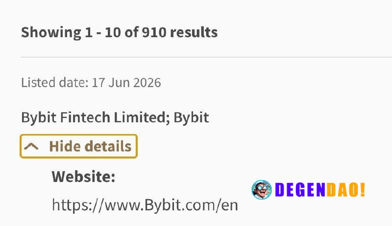 Bybit Added to Singapore MAS Investor Alert List Source: https://www.mas.gov.sg/investor-alert-list _ 〽️ Crypto Pulse 👉 ...