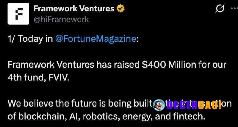 Framework Ventures Raises $400M for 4th Fund Framework Ventures closes $400M Fund IV to back category-defining companies...