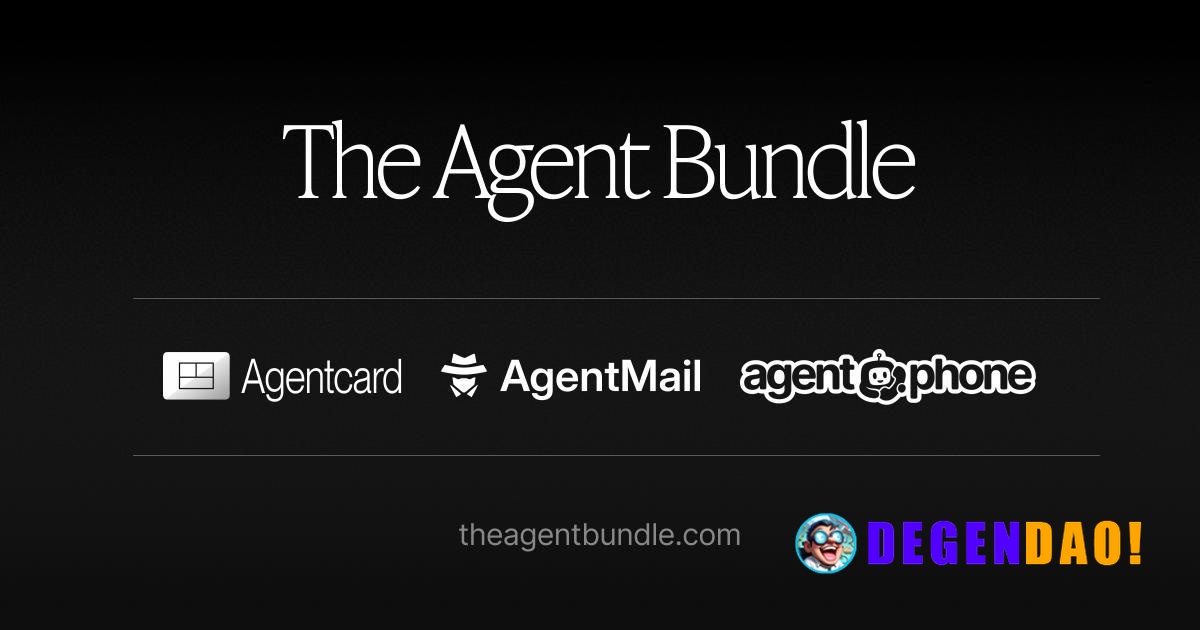 AgentCard, AgentMail, and AgentPhone Launch "The Agent Bundle" Partnership > Offering AI agents a mailbox, phone number,...