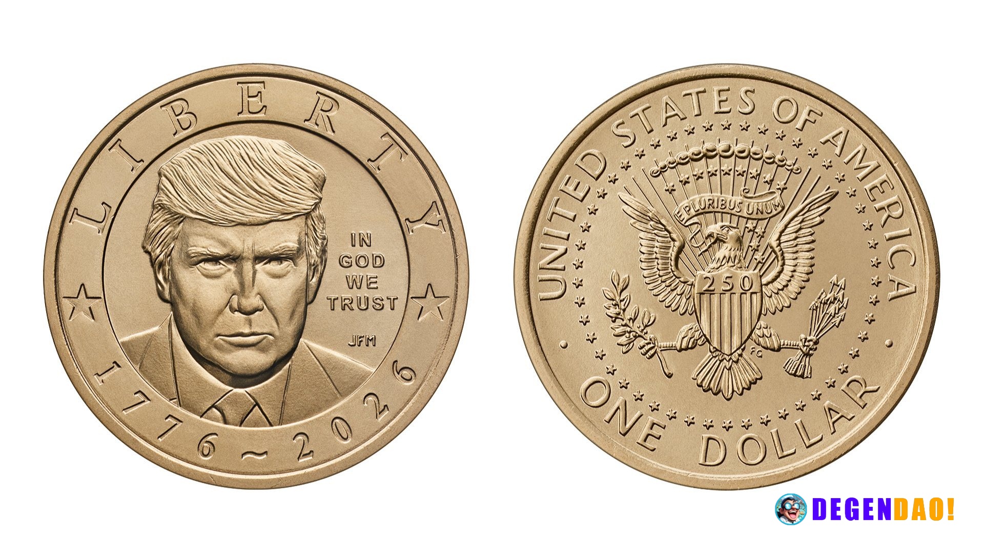 JUST IN: 🇺🇸 US Mint to begin striking new $1 gold coin featuring President Trump for America's 250th anniversary. _ 〽️ C...