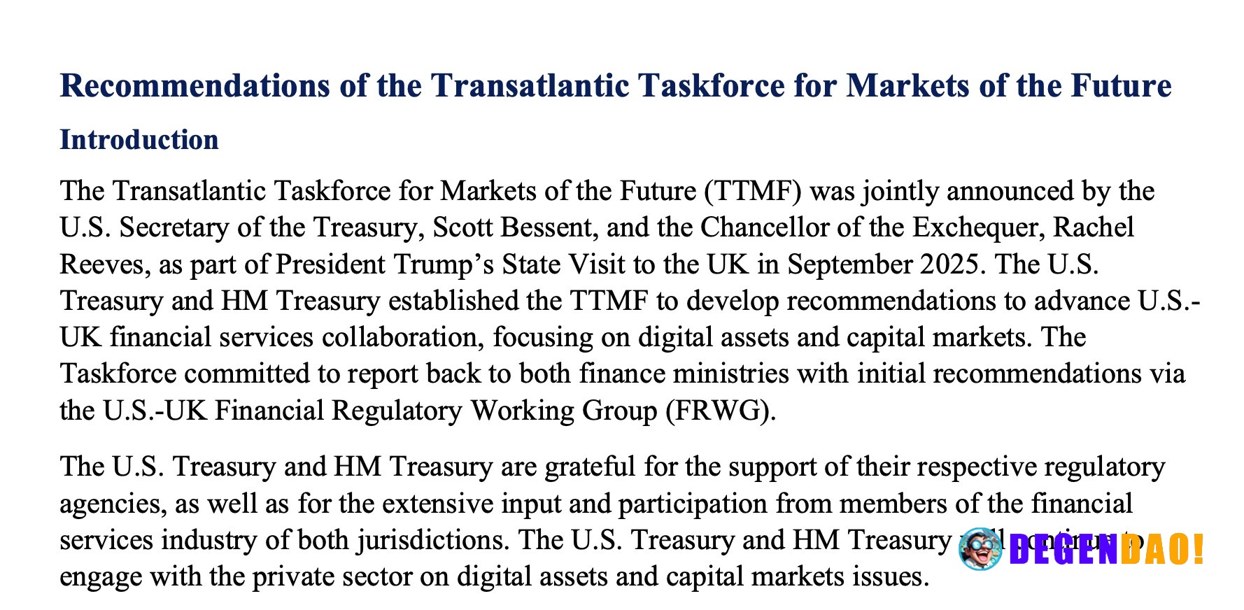 UK and U.S. governments align on stablecoin regulatory framework for cross-border payments – Link The UK and U.S. treasu...
