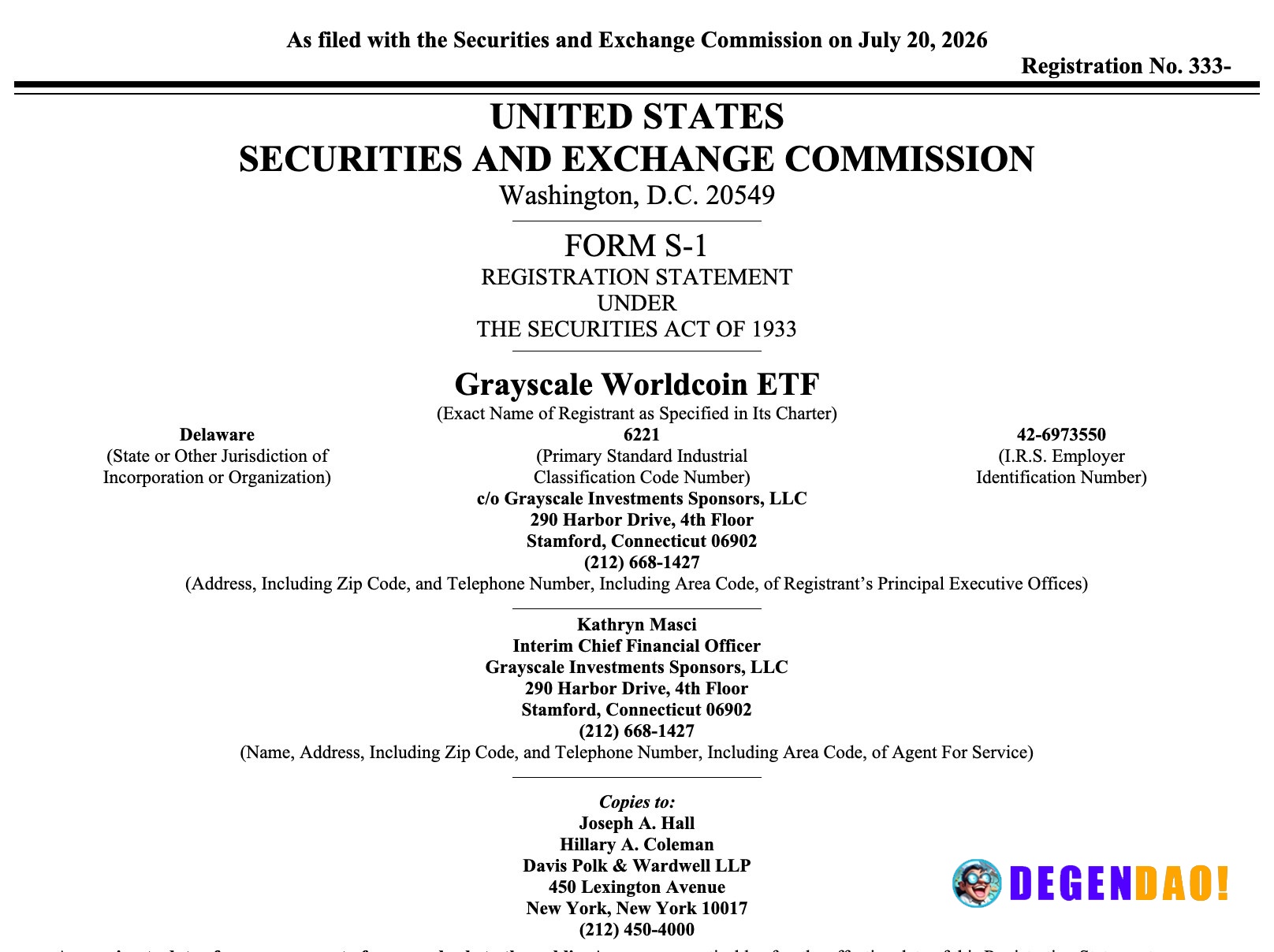 Grayscale files first U.S. spot Worldcoin ETF – Link Grayscale filed an S-1 with the SEC for a spot WLD ETF to trade on ...