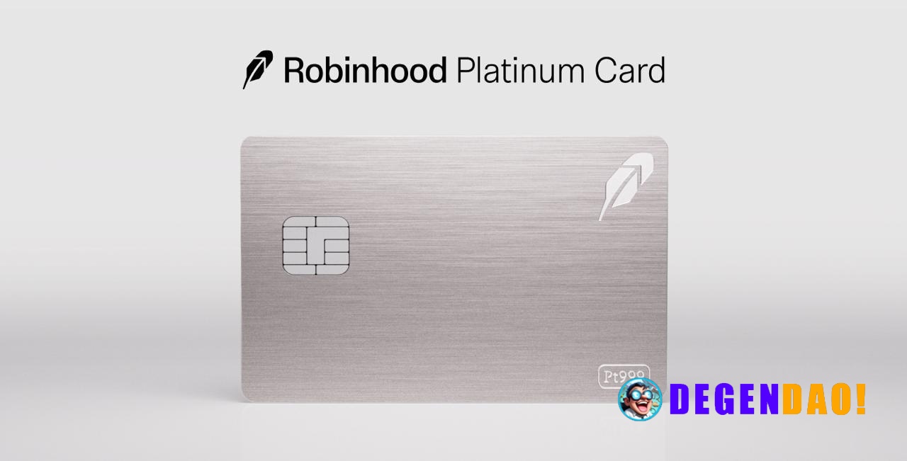 Robinhood Launches Platinum Card > At 27 grams and 99.9% pure platinum plating, it is built for high spenders, with limi...