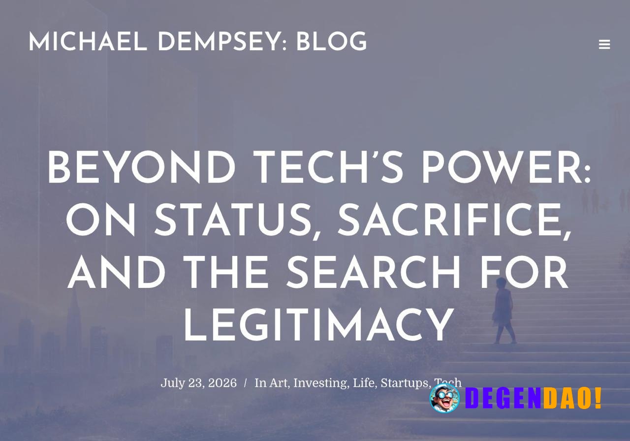 Beyond Tech’s Power: On Status, Sacrifice, and the Search for Legitimacy On founder status sacrifice, employeemaxing, ph...